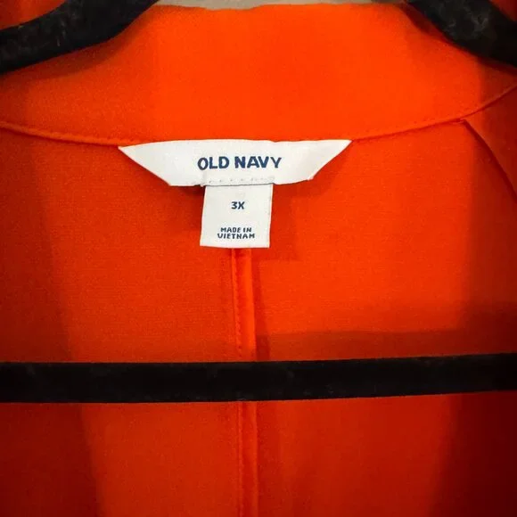 Old Navy Relaxed Blazer Warm Sunset Long Sleeve 2 Button Unlined Jacket - Picture 3 of 16